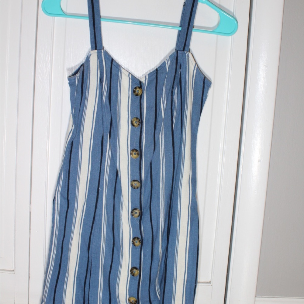 Striped Button-Down Dress